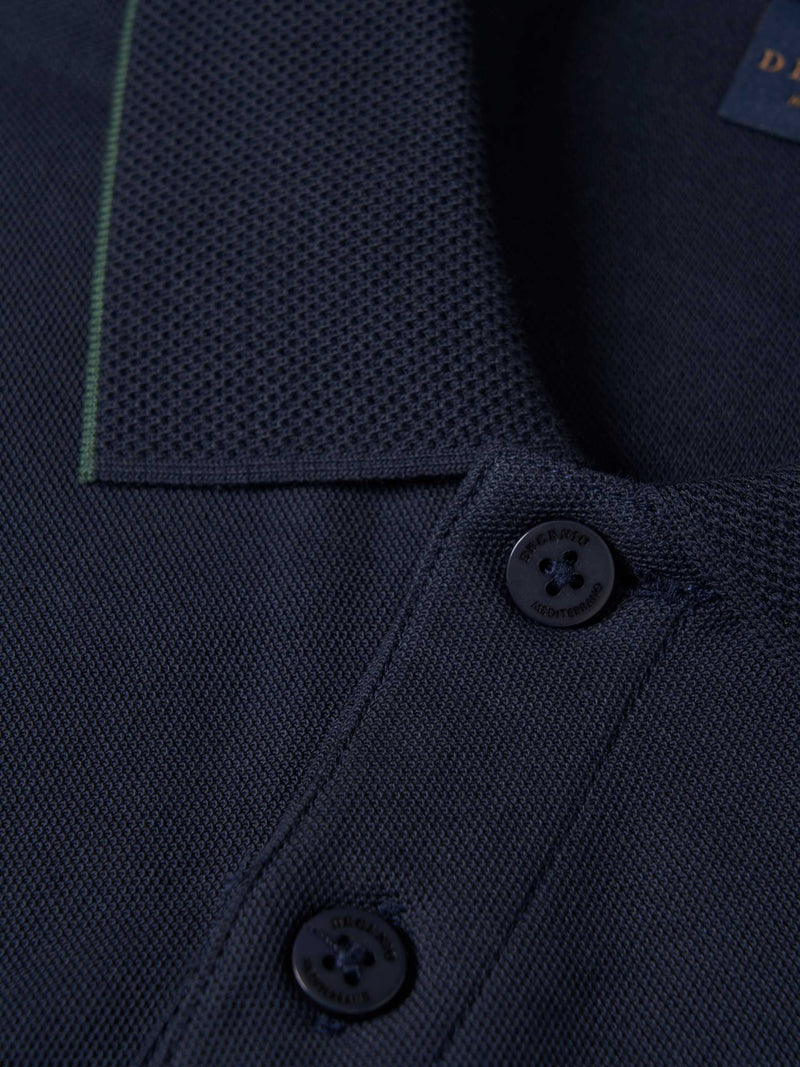 Polo piqué regular fit com risca