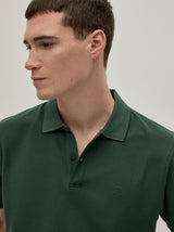 Polo piqué regular fit com risca