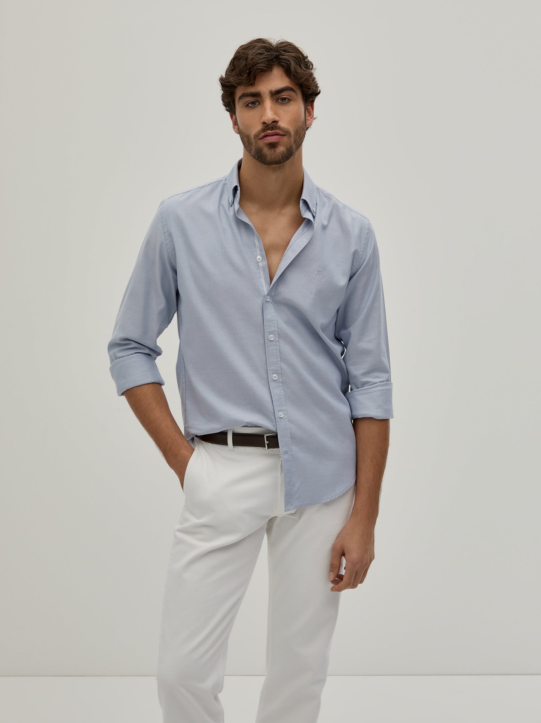 Camisa oxford slim fit