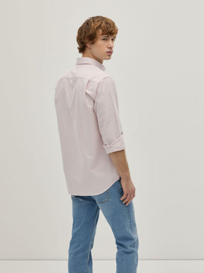 Camisa oxford regular fit às riscas