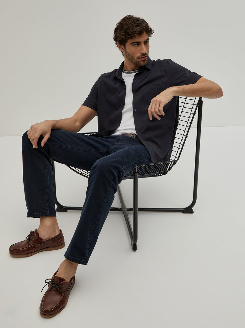 Camisa manga curta em malha piqué