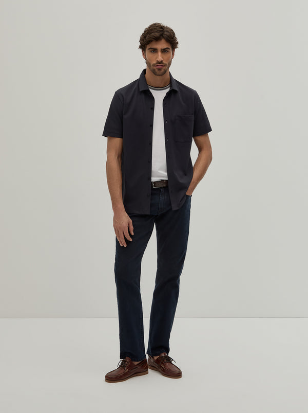 Camisa manga curta em malha piqué