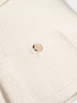 Casaco tweed curto com botões dourados