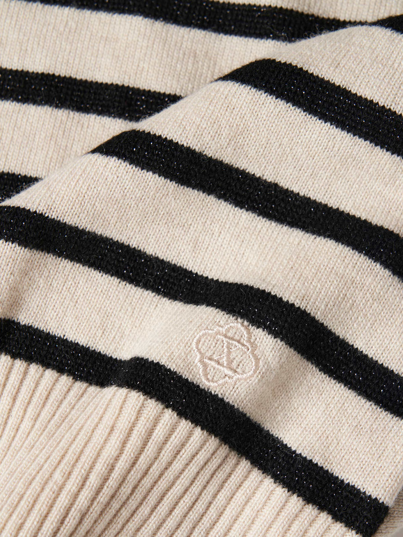 Camisola de malha às riscas