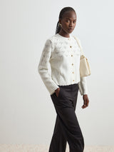 Casaco Tricotado com Botões Dourados