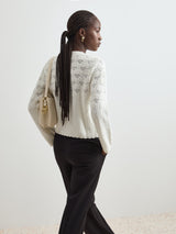 Casaco Tricotado com Botões Dourados