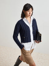 Casaco malha entrançada