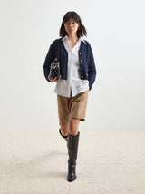 Casaco malha entrançada