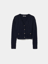 Casaco malha entrançada