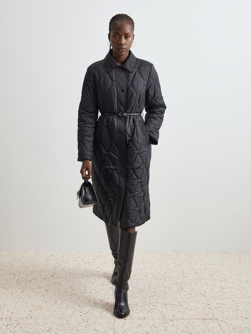 Blusão acolchoado com cinto