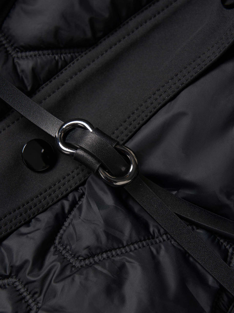 Blusão acolchoado com cinto