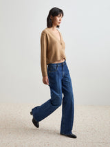 Calças de ganga regular fit em algodão