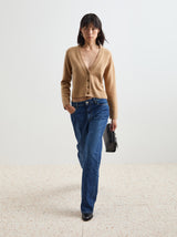 Calças de ganga regular fit em algodão