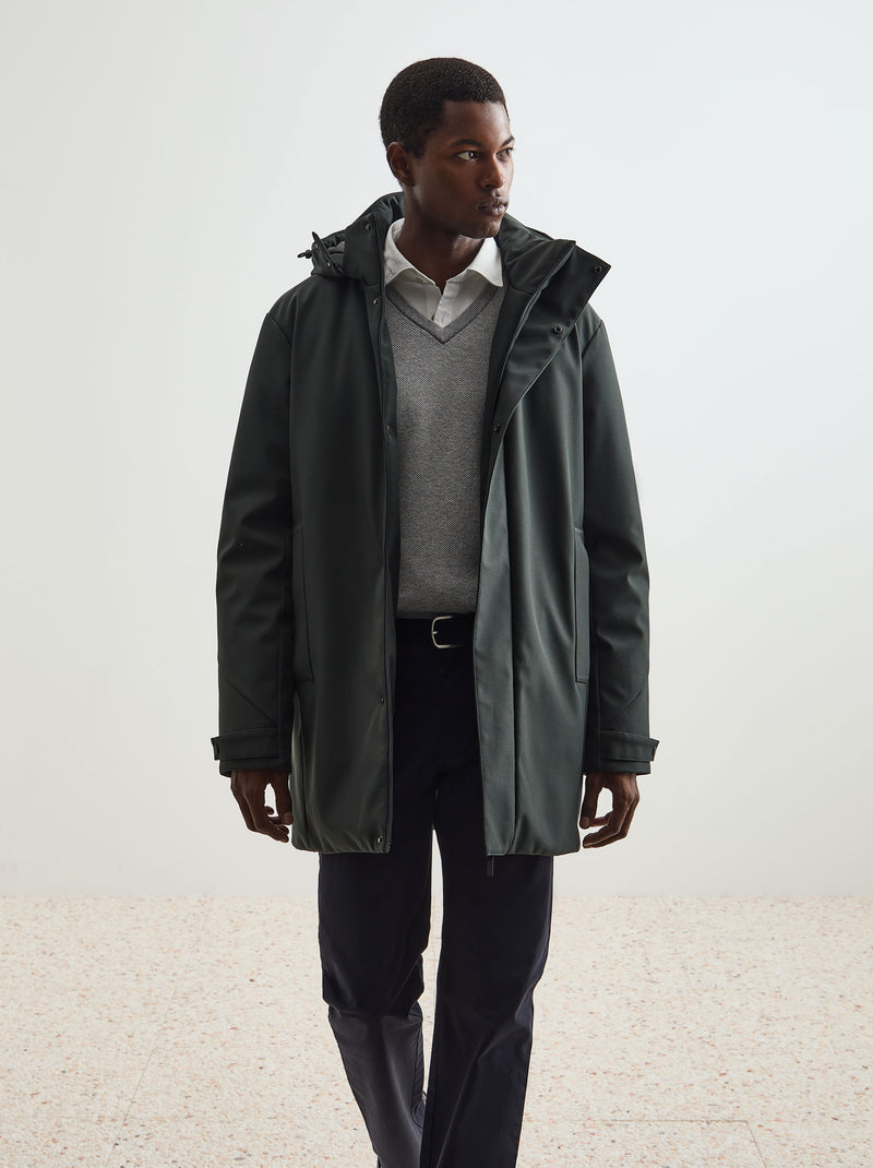 Parka acolchoada com capuz