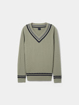 Camisola de malha tricotada com lã