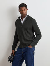 Casaco de malha tricotada com algodão