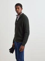 Casaco de malha tricotada com algodão