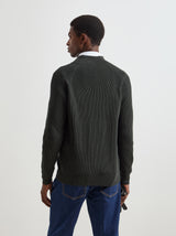 Casaco de malha tricotada com algodão