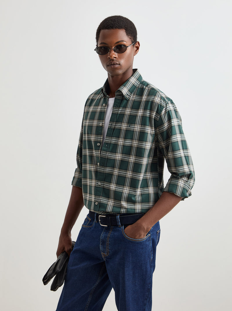 Camisa Regular Fit aos Quadrados