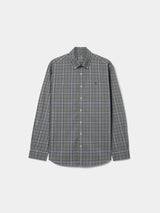 Camisa de algodão ao xadrez regular fit