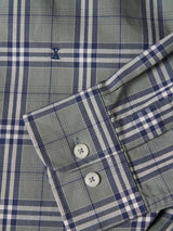 Camisa de algodão ao xadrez regular fit
