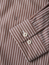 Camisa de algodão às riscas regular fit