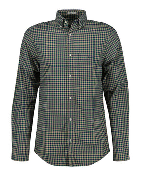 Camisa em sarja leve Gingham regular fit