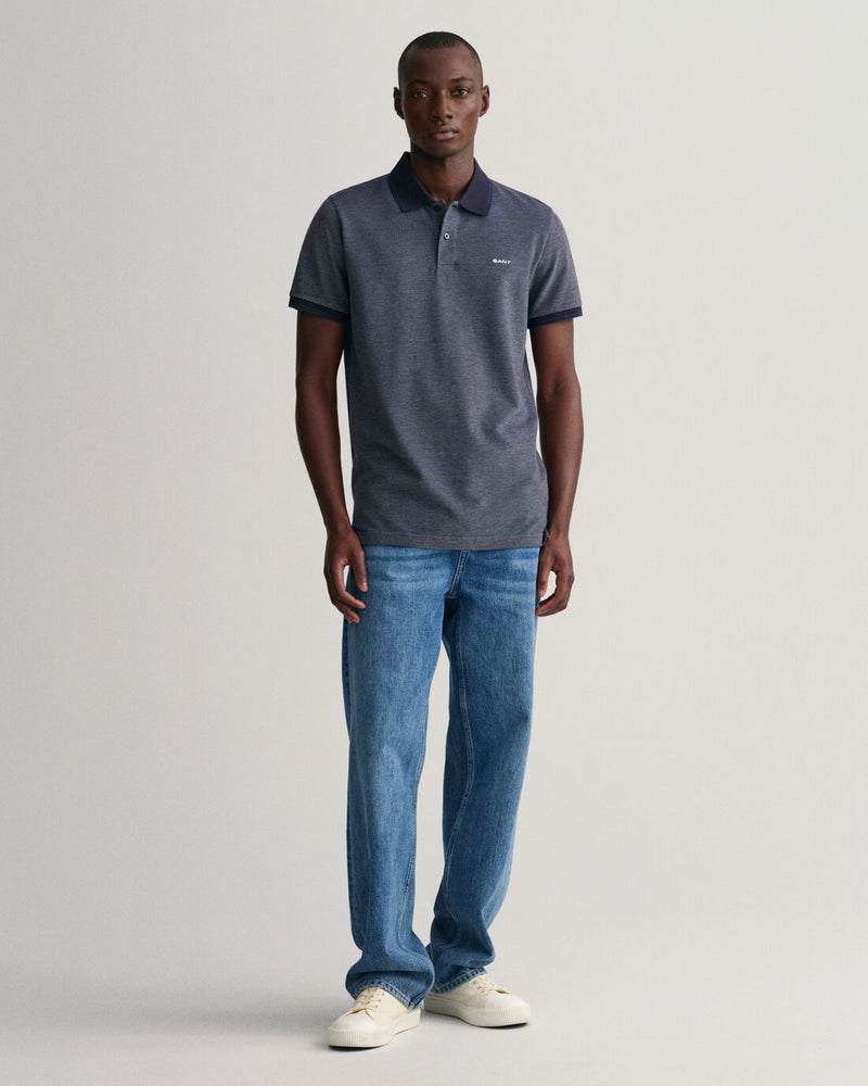 Polo em piqué Oxford em 4 cores