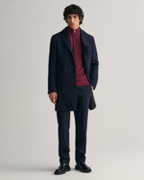 Sweatshirt com meio fecho em algodão Textured