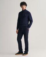 Sweatshirt com meio fecho em algodão Textured