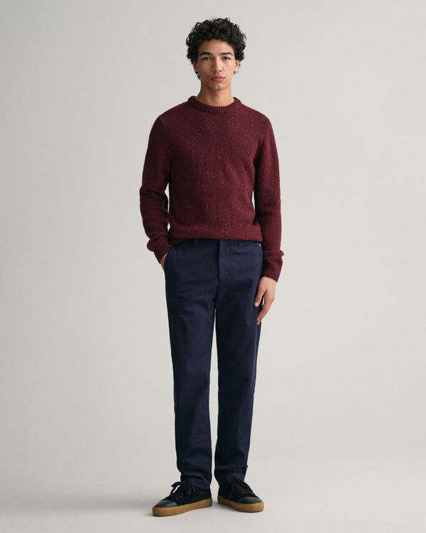 Calças chino em sarja slim fit