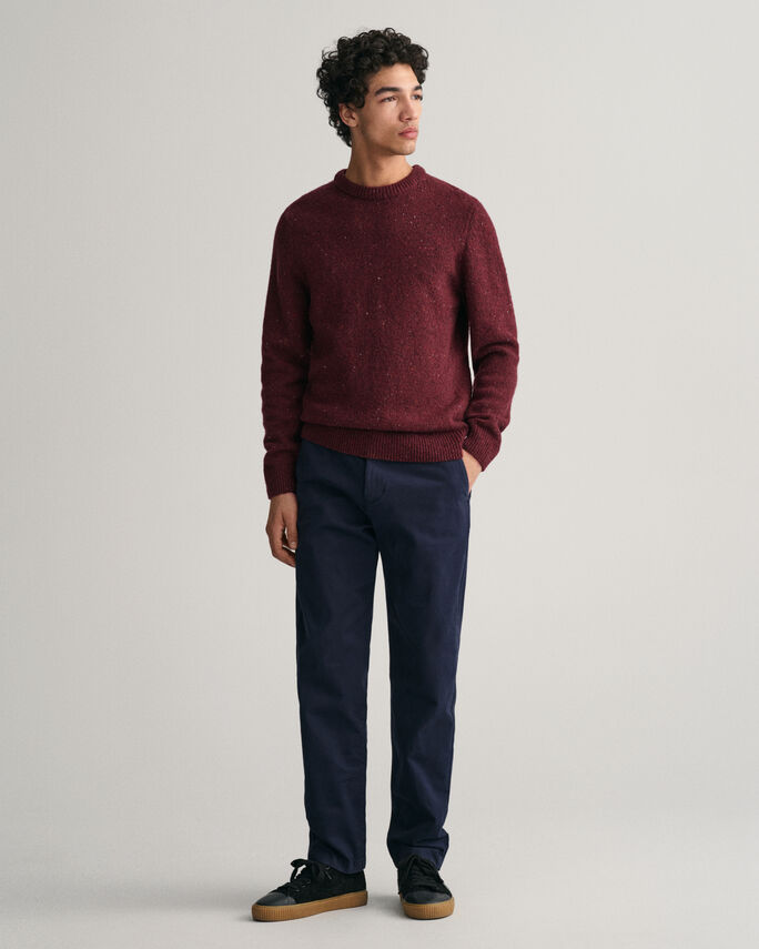 Calças chino em sarja slim fit