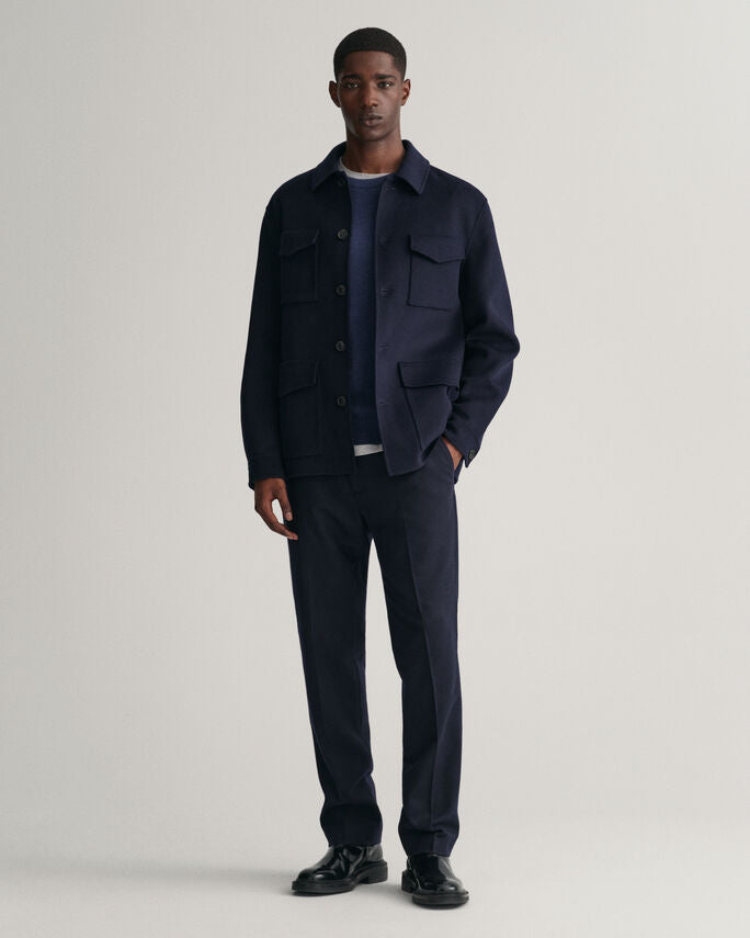 Camisola com decote redondo em algodão piqué