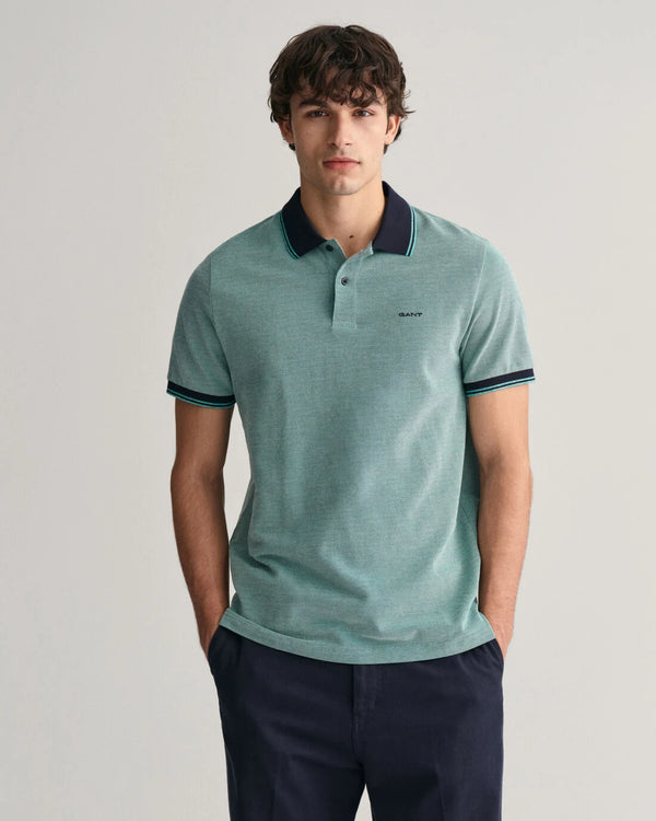 Polo em piqué Oxford em 4 cores