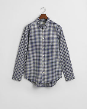 Camisa em sarja leve Gingham regular fit