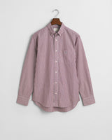 Camisa em popelina às riscas regular fit