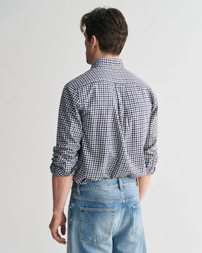 Camisa em sarja leve Gingham regular fit