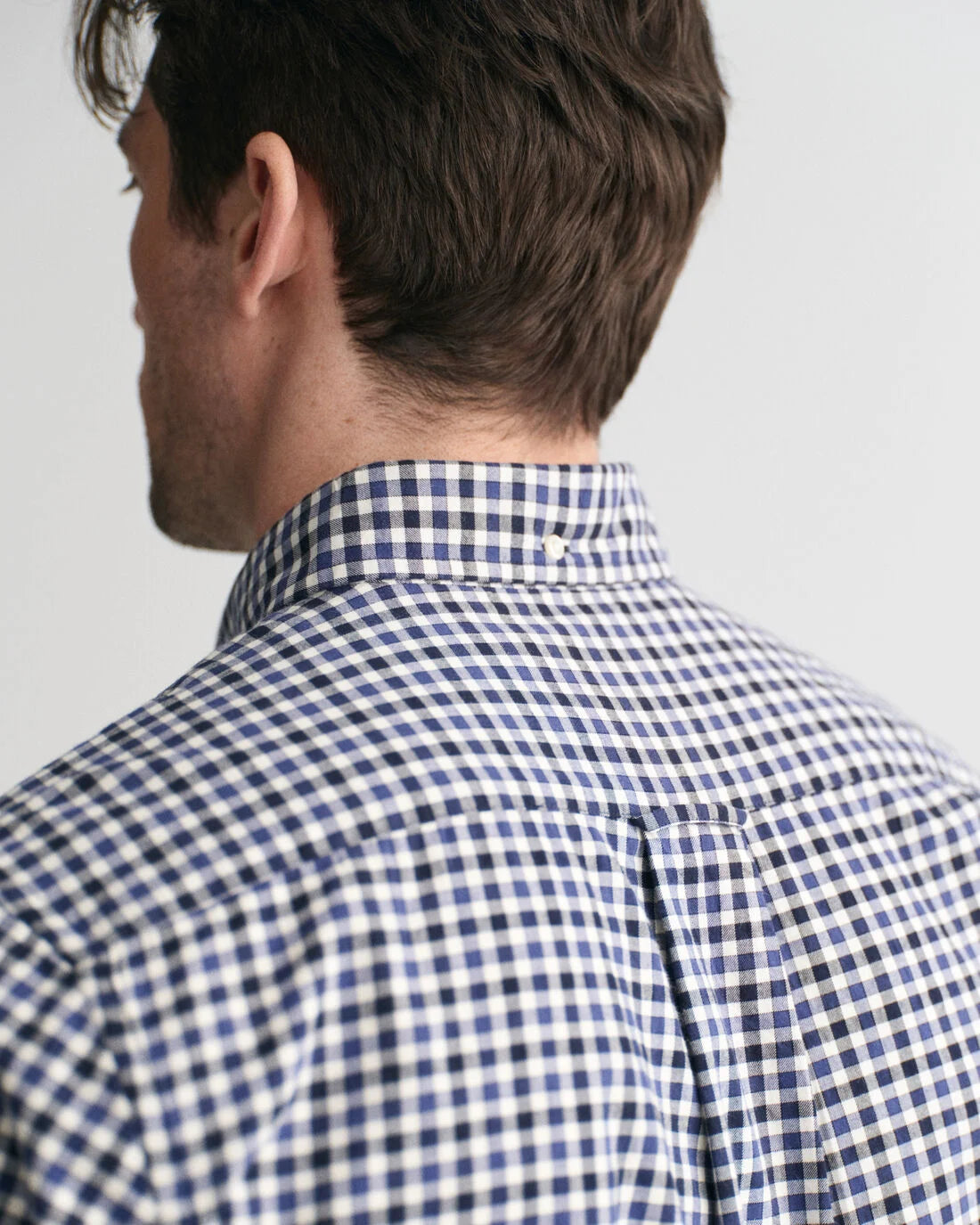 Camisa em sarja leve Gingham regular fit