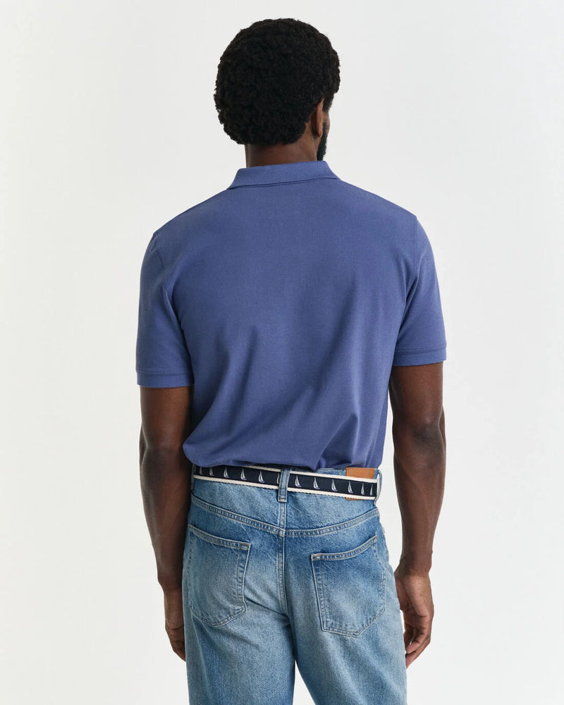 Polo em algodão piqué contrastante