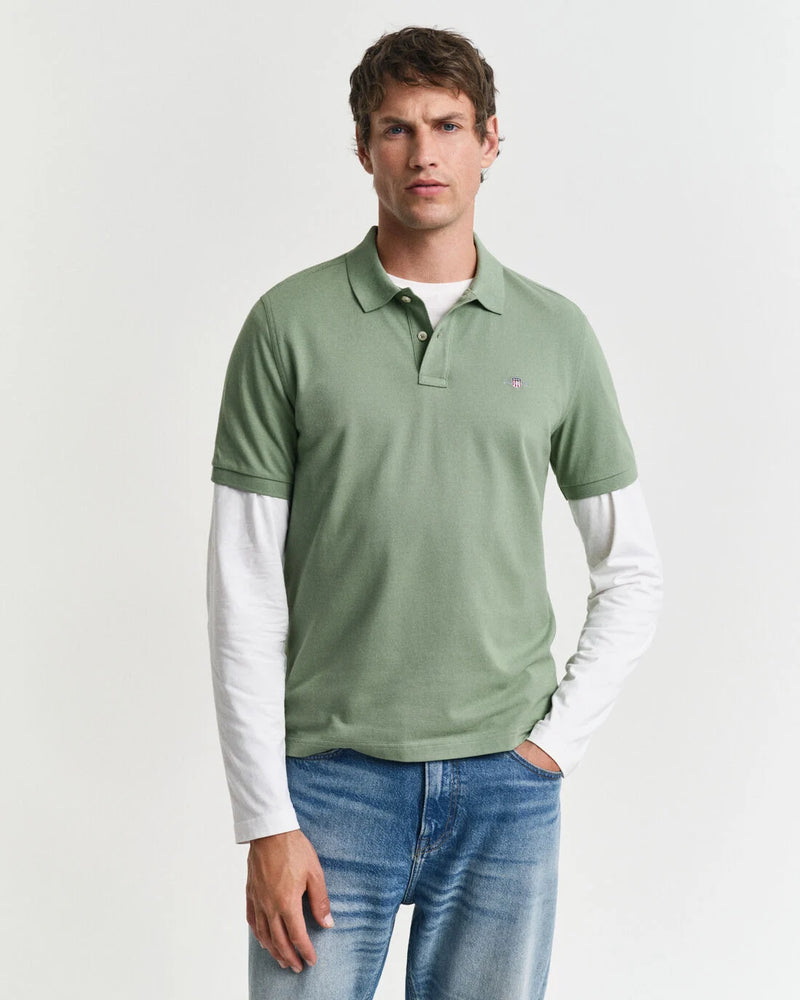Polo em algodão piqué Shield regular fit