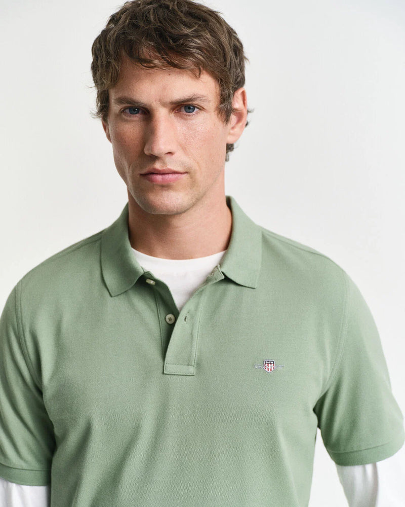 Polo em algodão piqué Shield regular fit