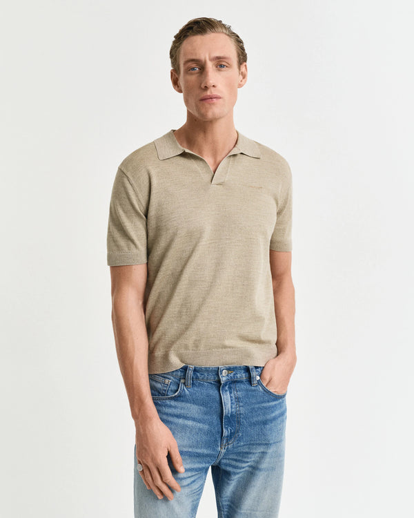 Camisola de malha estilo polo com manga curta Sunfaded