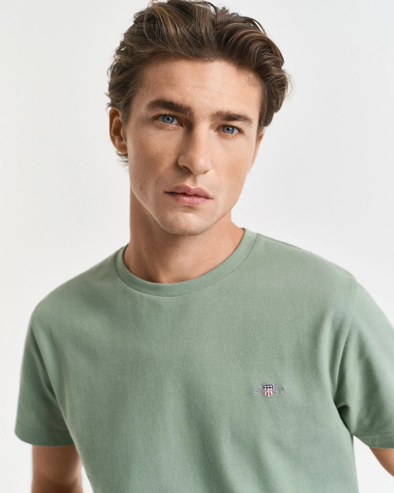 T-shirt em algodão piqué