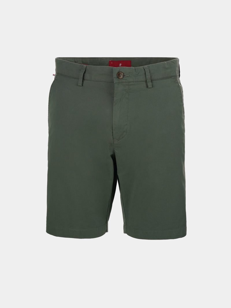 Bermudas para homem regular fit em sarja com bolsos