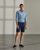 Bermudas para homem regular fit em sarja com bolsos