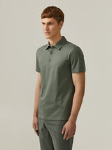 Polo em algodão mercerizado