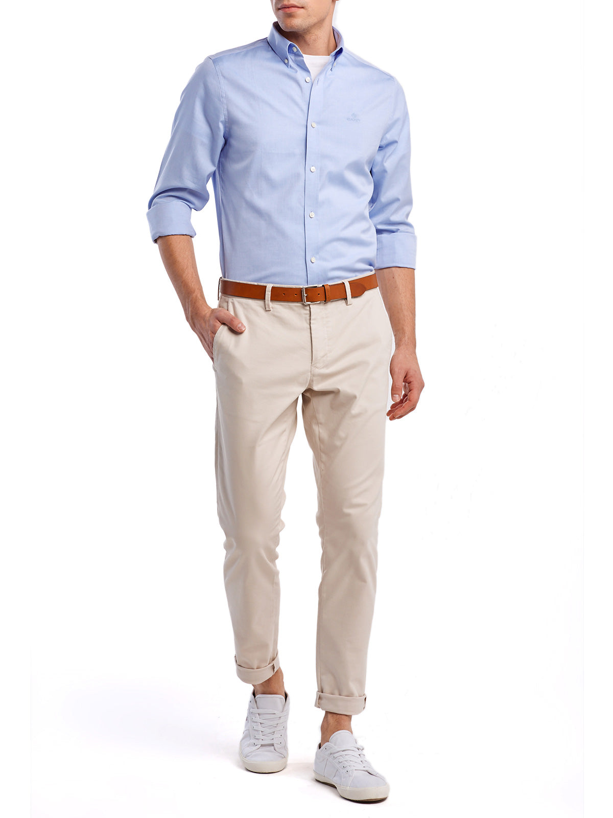 Camisa Oxford pinpoint